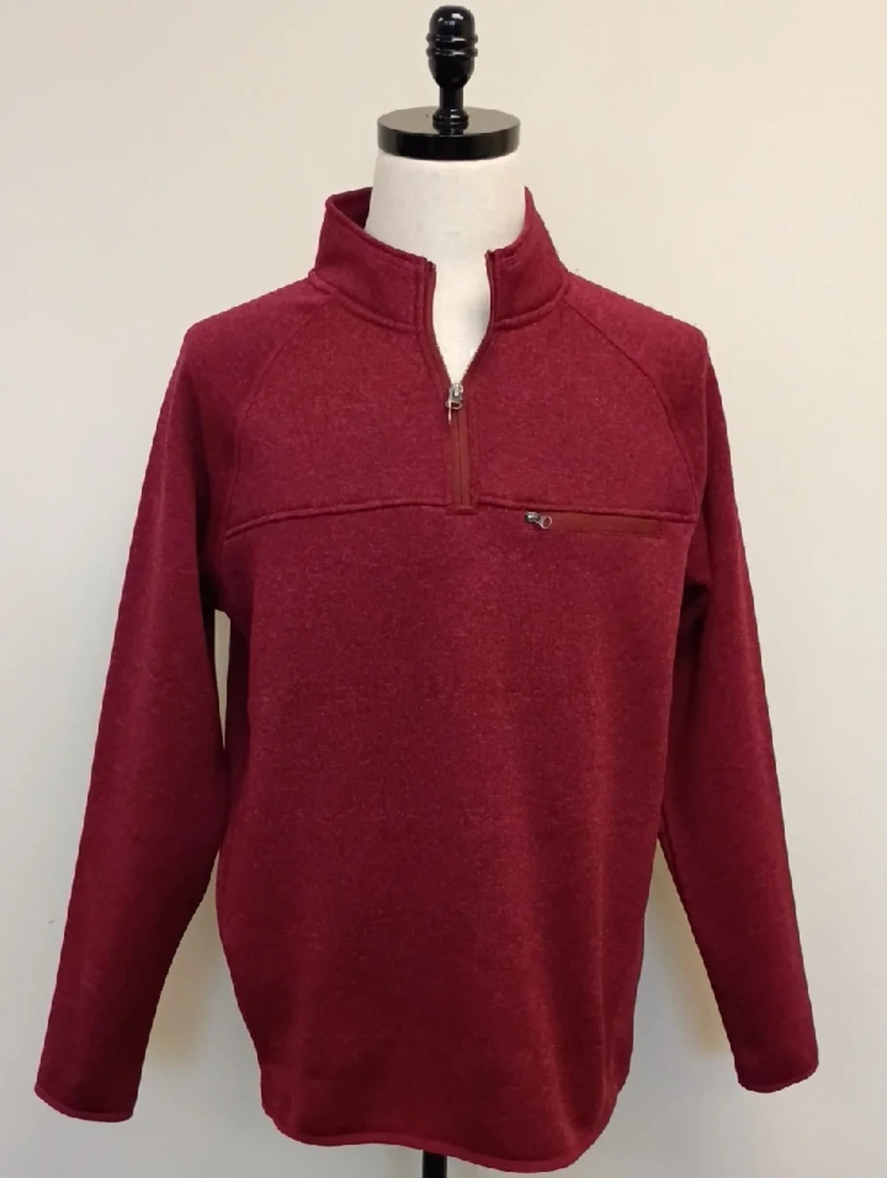 Grand Slam Half-Zip Sweater Pullover - Burgundy Size Mediume